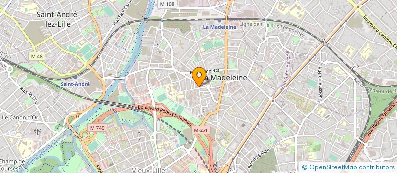 localisation de l'entreprise AMICALE SAPEURS POMPIERS LA MADELEINE à LA MADELEINE