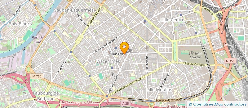 localisation de l'entreprise AMICALE SAPEURS POMPIERS LILLE LITTRE à LILLE
