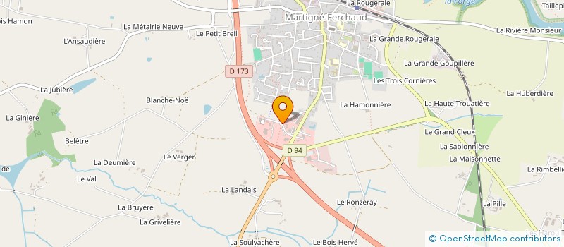 localisation de l'entreprise AMICALE SAPEURS POMPIERS MARTIGNE FERCHAUD  MARTIGNE-FERCHAUD