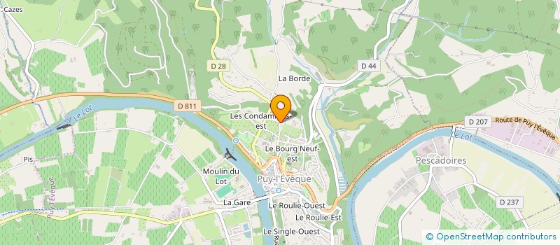 localisation de l'entreprise AMICALE SAPEURS POMPIERS PUY EVEQUE  PUY L'EVEQUE