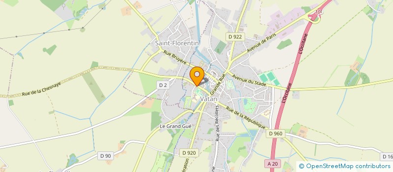 localisation de l'entreprise AMICALE SAPEURS POMPIERS VATAN à VATAN