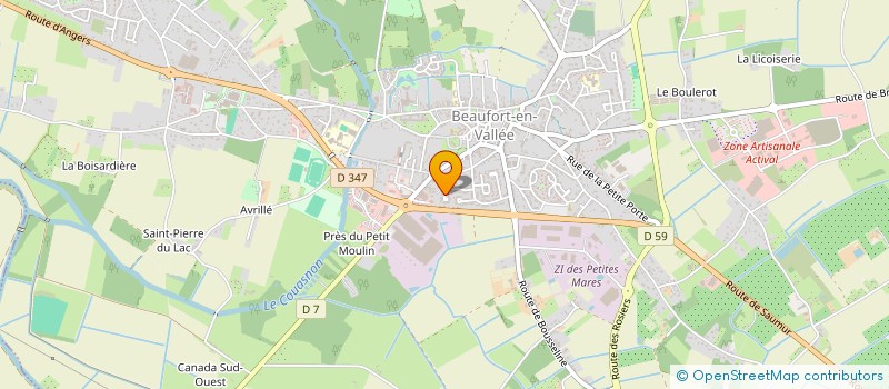 localisation de l'entreprise AMICALE SCOLAIRE DE L'ECOLE DE LA VALLEE (PRIMAIRE)  BEAUFORT-EN-ANJOU