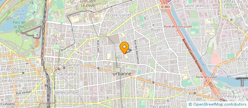 localisation de l'entreprise AMICALE SCOLAIRE LAIQUE GRATTE CIEL  VILLEURBANNE