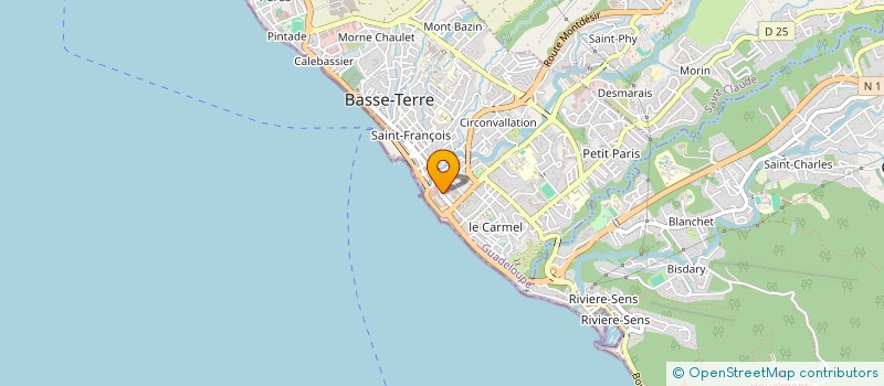 localisation de l'entreprise AMICALE SERVICES DE POLICE BASSE TERRE à BASSE-TERRE
