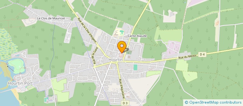 localisation de l'entreprise AMICALE SOCIALE ET SPORTIVE DES SAPEURS-POMPIERS DE HOURTIN  HOURTIN