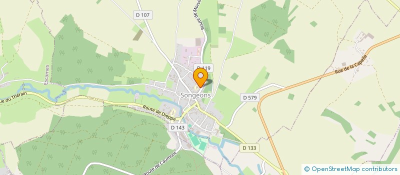 localisation de l'entreprise AMICALE SOCIALE ET SPORTIVE DES SAPEURS POMPIERS DE SONGEONS  SONGEONS