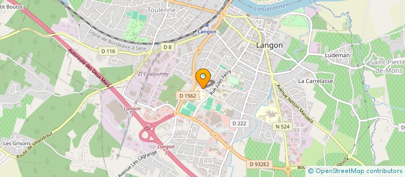 localisation de l'entreprise AMICALE SOCIALE SPORTIVE SAPEURS POMPIER  LANGON