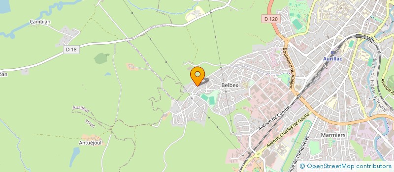 localisation de l'entreprise AMICALE SPORTIVE BELBEXOISE à AURILLAC
