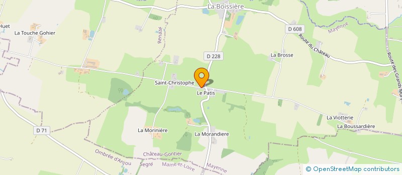 localisation de l'entreprise AMICALE SPORTIVE BOUCANNAISE BOUCHAMPS LES CRAON  BOUCHAMPS-LES-CRAON