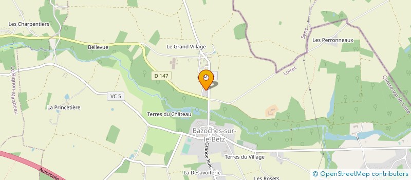 localisation de l'entreprise AMICALE SPORTIVE DE BAZOCHES LE BRETZ à BAZOCHES-SUR-LE-BETZ