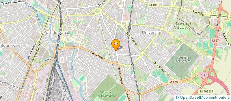 localisation de l'entreprise AMICALE SPORTIVE DES POUSSOTS  DIJON