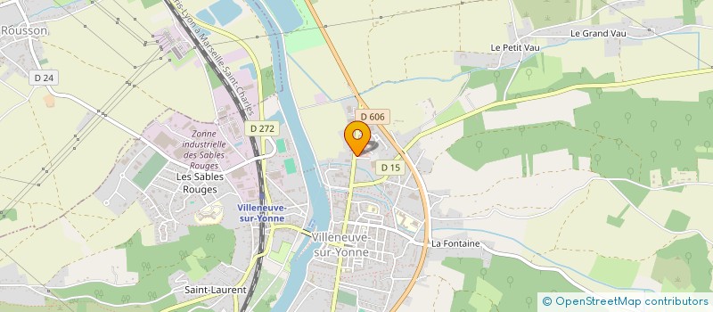 localisation de l'entreprise AMICALE SPORTIVE DES SAPEURS POMPIERS DE VILLENEUVE SUR YONNE  VILLENEUVE-SUR-YONNE