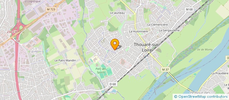 localisation de l'entreprise AMICALE SPORTIVE DES SENIORS DE THOUARE  THOUARE-SUR-LOIRE