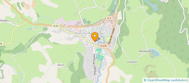 localisation de l'entreprise AMICALE SPORTIVE DU COLLEGE D'ENSEIGNE- MENT SECONDAIRE DE RIOM ES MONTAGNES à RIOM-ES-MONTAGNES