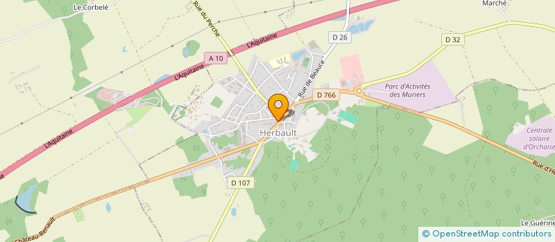 localisation de l'entreprise AMICALE SPORTIVE ET TOURISTIQUE DES SAPEURS-POMPIERS D'HERBAULT  HERBAULT