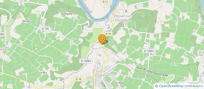 localisation de l'entreprise AMICALE SPORTIVE GENSAC MONTCARET  GENSAC