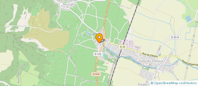 localisation de l'entreprise AMICALE SPORTIVE INTERCOMMUNALE DE LA VOUGE  VOUGEOT