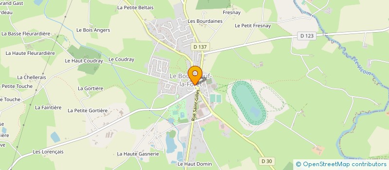 localisation de l'entreprise AMICALE SPORTIVE LE BOURGNEUF LA FORET  LE BOURGNEUF-LA-FORET