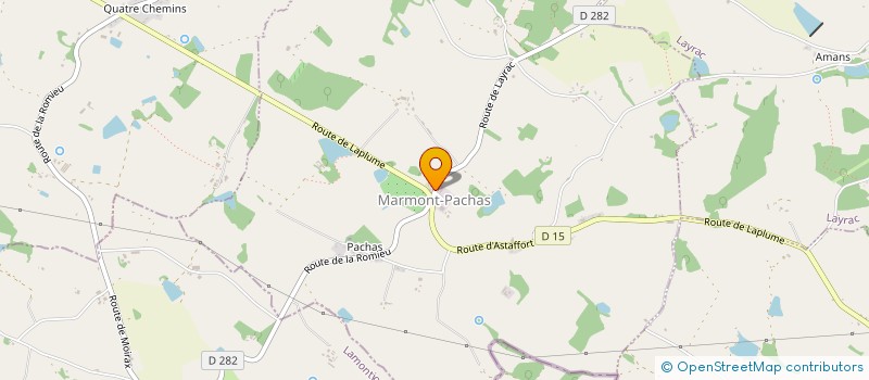 localisation de l'entreprise AMICALE SPORTIVE PACHACAISE  MARMONT-PACHAS