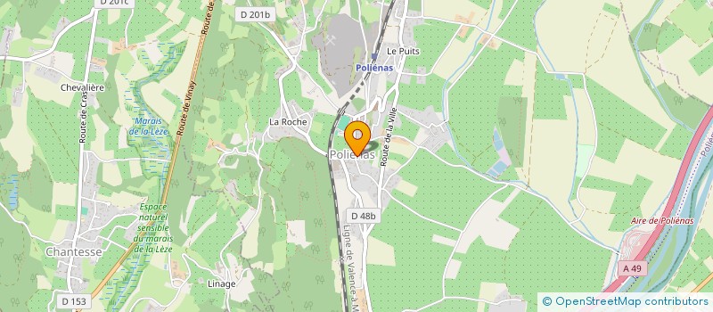 localisation de l'entreprise AMICALE SPORTIVE POLIENOISE  POLIENAS