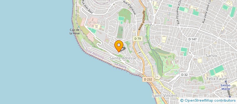 localisation de l'entreprise AMICALE SPORTIVE STE ADRESSE TENNIS TABL à SAINTE-ADRESSE