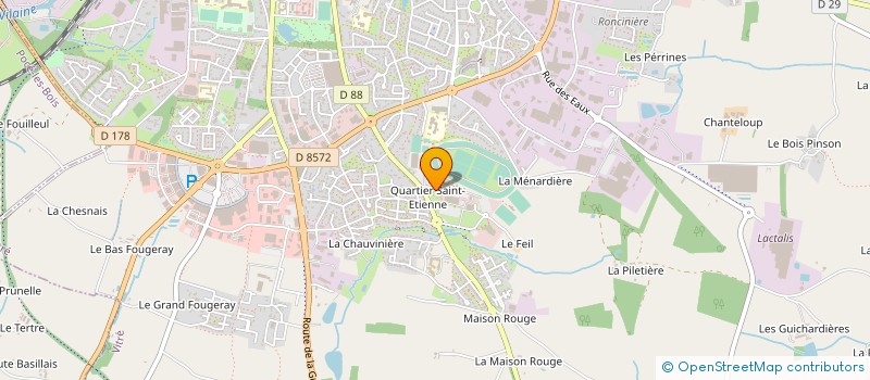 localisation de l'entreprise AMICALE SPORTIVE VITRE  VITRE