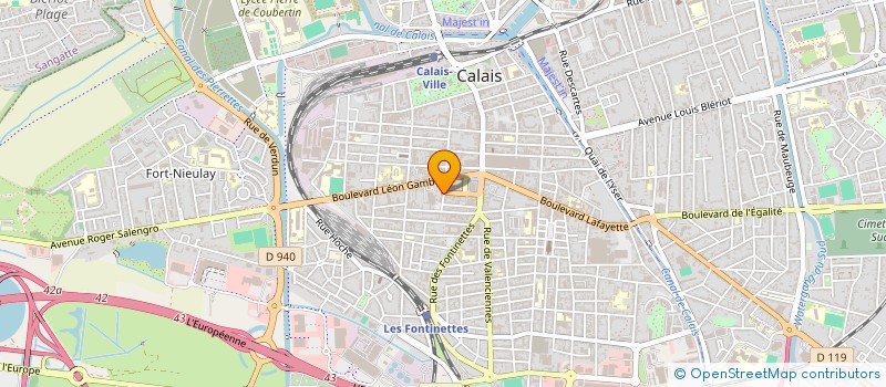 localisation de l'entreprise AMICALE TRPT URBAINS DE CALAIS à CALAIS