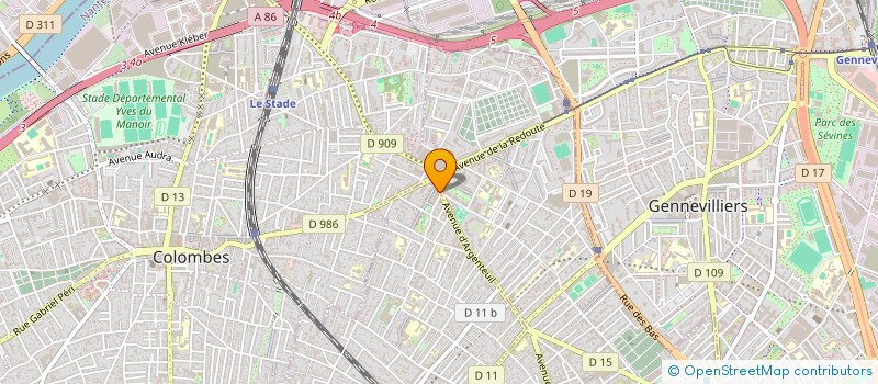 localisation de l'entreprise AMICALE UNLI DE LA ZAC POMPIDOU à BOIS-COLOMBES