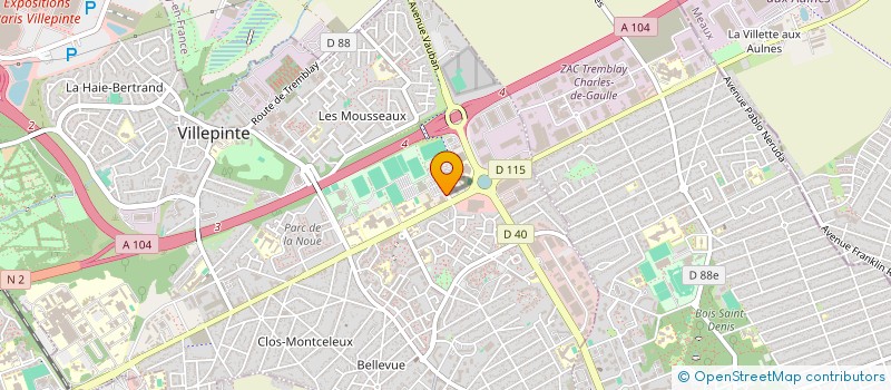 localisation de l'entreprise AMICALE VILLEPINTOISE DES POLICIERS à VILLEPINTE