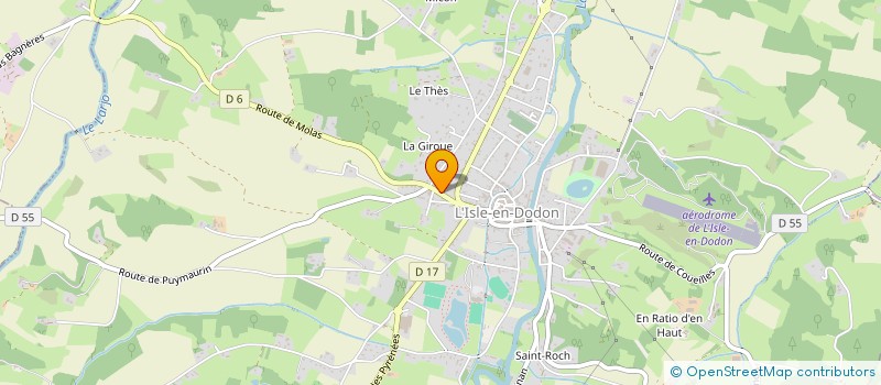 localisation de l'entreprise AMICALES DES SAPEURS-POMPIERS VOLONTAIRES DE L'ISLE-EN-DODON  L'ISLE-EN-DODON