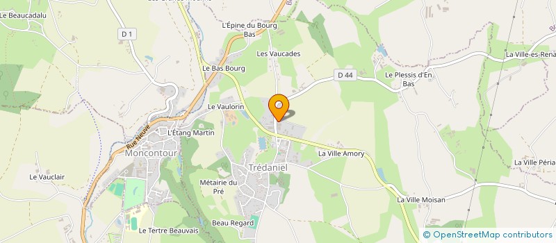 localisation de l'entreprise AMICE CHAUFFAGE MAINTENANCE à TREDANIEL