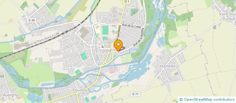 localisation de l'entreprise AMIENS TRAVEL SERVICES à CORBIE