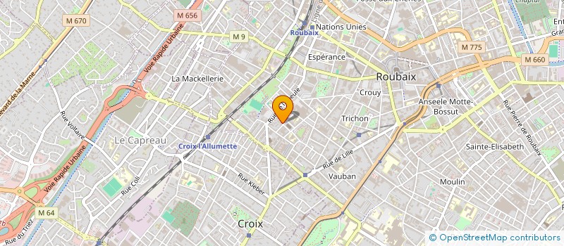 localisation de l'entreprise AMIEX à ROUBAIX