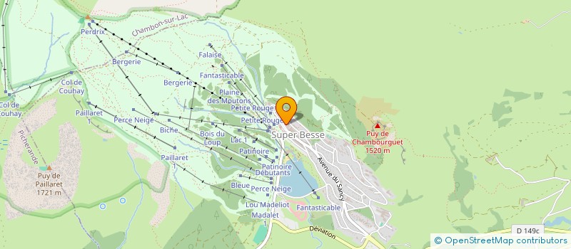 localisation de l'entreprise AMILHAUD SPORT à BESSE-ET-SAINT-ANASTAISE