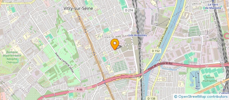 localisation de l'entreprise AMIN-TECH à VITRY-SUR-SEINE