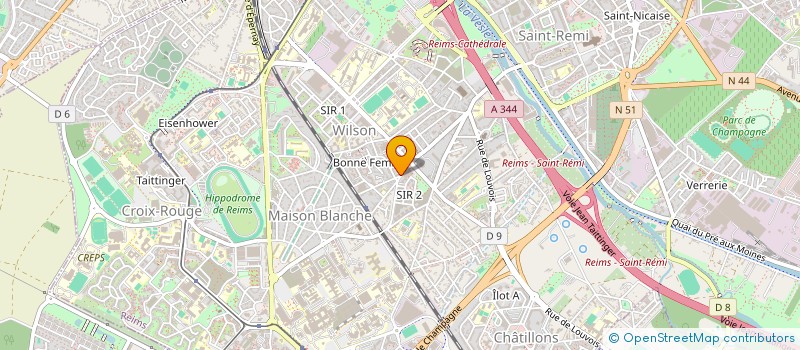 localisation de l'entreprise AMINA  REIMS