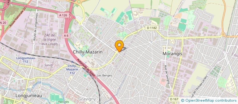 localisation de l'entreprise AMINE TELECOM à CHILLY-MAZARIN