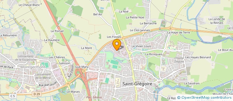 localisation de l'entreprise AMIOT ENTREPRISE  SAINT-GREGOIRE