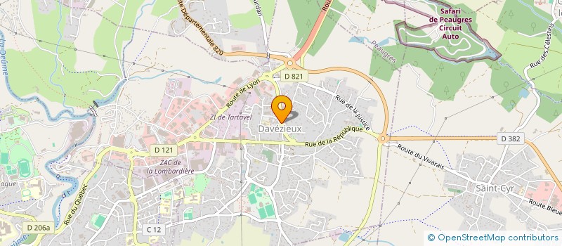 localisation de l'entreprise AMIPOSTE TELECOM ANNONAY DAVEZIEUX  DAVEZIEUX