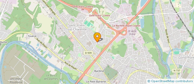 localisation de l'entreprise AMIR à SAINT-YRIEIX-SUR-CHARENTE