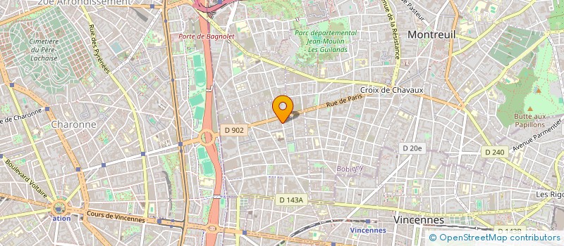 localisation de l'entreprise AMIRA à MONTREUIL