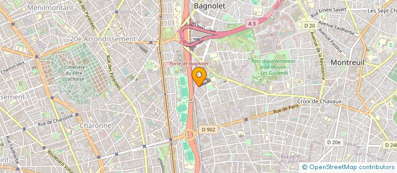 localisation de l'entreprise AMIRA à BAGNOLET