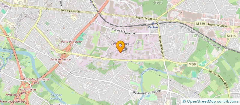 localisation de l'entreprise AMIRECAA  VERTOU