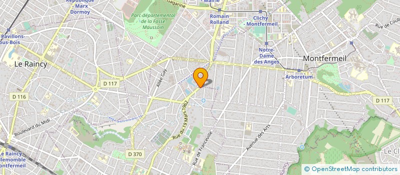 localisation de l'entreprise AMIS AUTOMATISME MAINTEN INTERPHON SCES  GAGNY