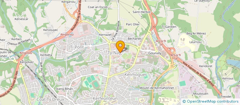 localisation de l'entreprise AMIS BIBLIOTHEQUE FINISTERE LEVRAOUEG à QUIMPER