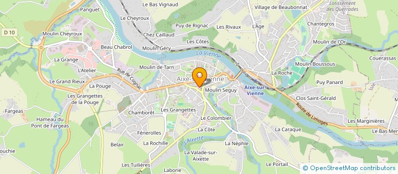 localisation de l'entreprise AMIS D'ARLIQUET  AIXE-SUR-VIENNE