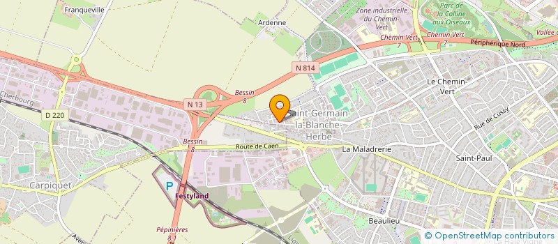 localisation de l'entreprise AMIS DE L'ECOLE ST GERMAIN BLANCHE HERBE  SAINT-GERMAIN-LA-BLANCHE-HERBE