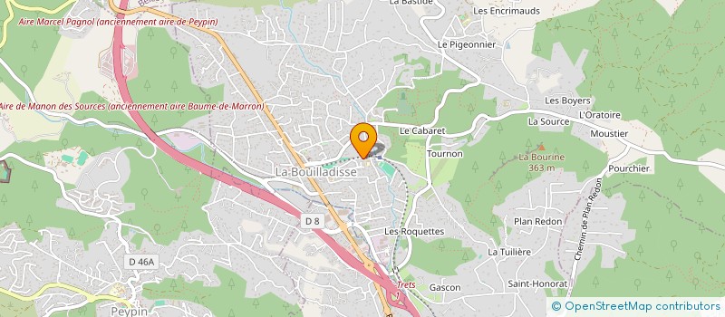 localisation de l'entreprise AMIS DE L'INSTRUCTION LAIQUE ET DES OEUVRES PERI ET POST-SCOLAIRES DE LA BOUILLADISSE  LA BOUILLADISSE