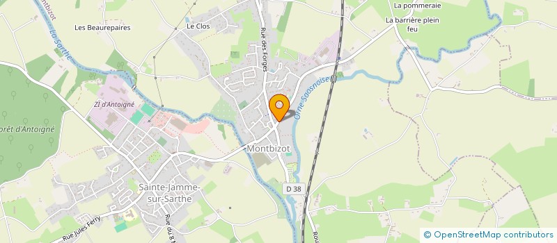 localisation de l'entreprise AMIS DE LA CANTINE SCOLAIRE  MONTBIZOT