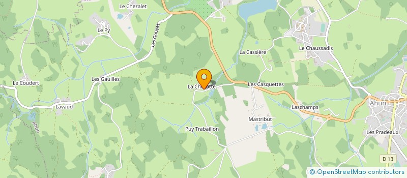 localisation de l'entreprise AMIS DE LA CHEZOTTE ET DE MONTAIGUT (ALCM)  AHUN